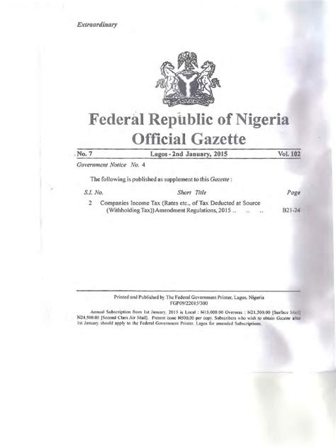 withholding tax credit note in nigeria